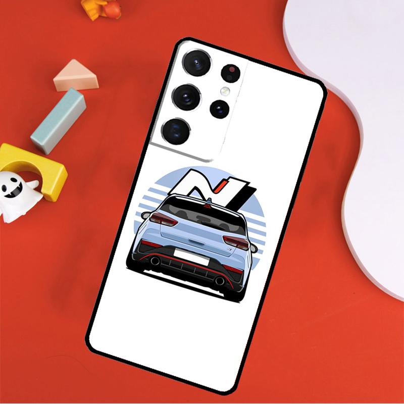 Синий автомобиль I30N Чехол для телефона для Samsung Galaxy S25 Ultra S9 S10 S20 S21 FE S22 S23 S24 Plus S24 Ultra Чехол