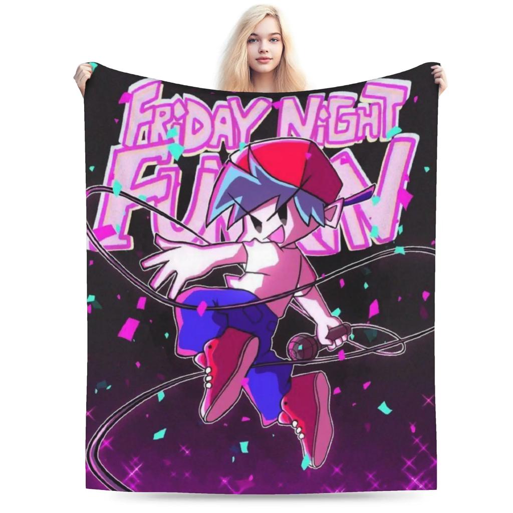 Funny Friday Night Funkin Blanket Super Soft Flannel Relax Throw Blanket Machine Washable