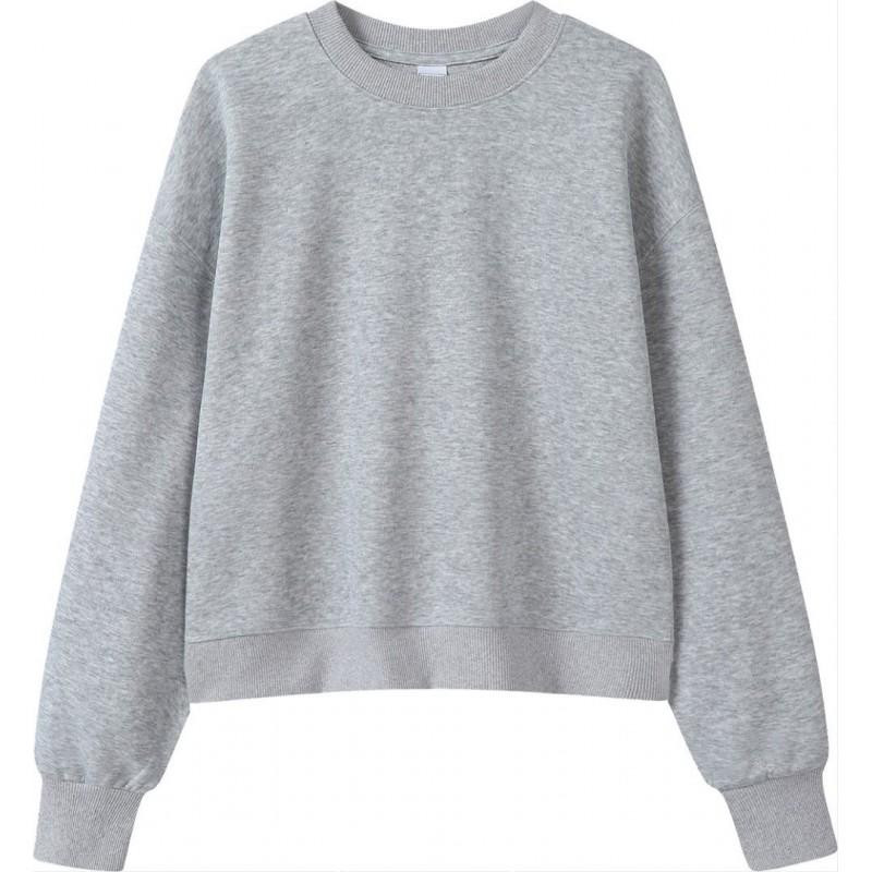 Womens Oversized Hooded Zip-Up Sweatshirt Lightweight Cotton Blend Casual Top
