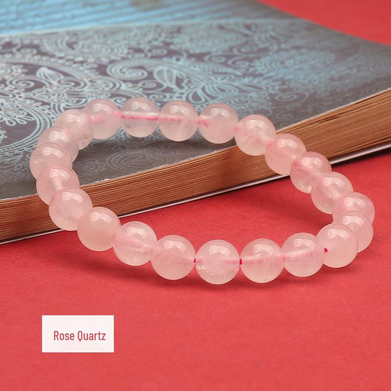 Высококачественный классический браслет из розового кварца – Однорядный дизайн из Мадагаскара