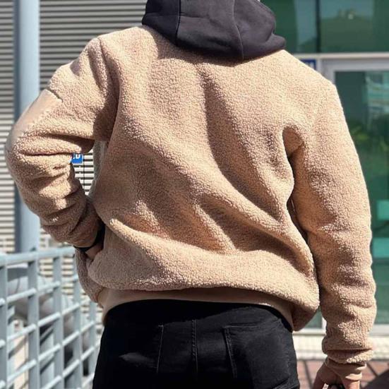 Мужская флисовая куртка с длинным рукавом, повседневное пальто на молнии с карманами