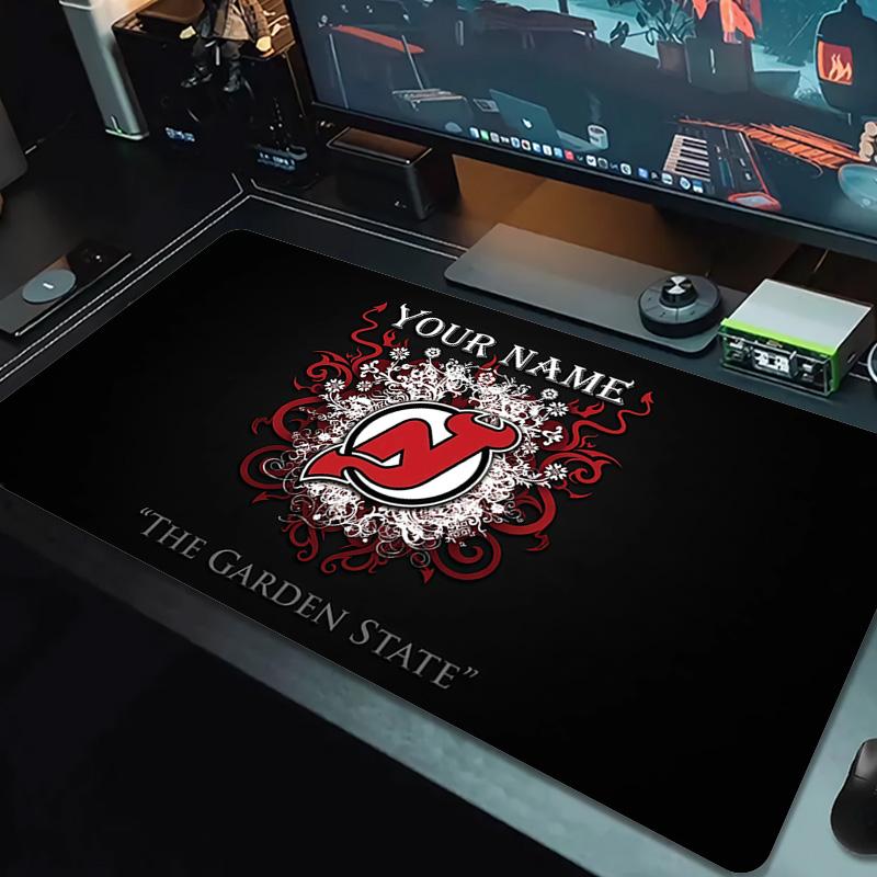 New Jersey Devils Print Cushion Non-slip Laptop Tablet Big Mousepad XXL Mat Mini PC Playmat With Lock edge