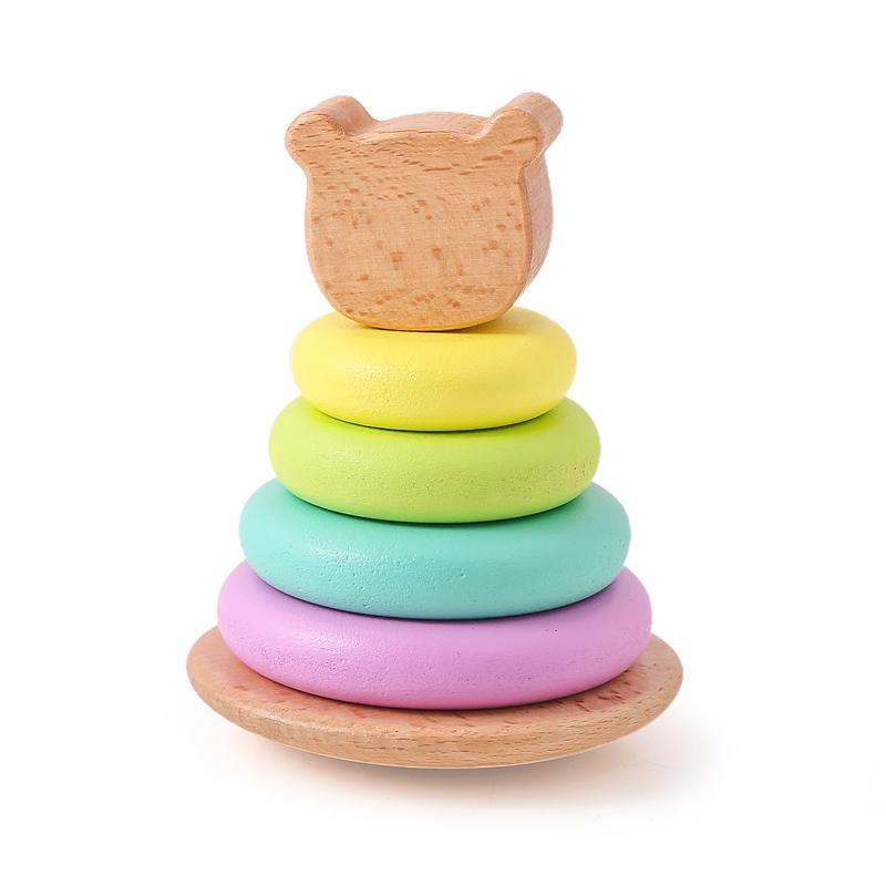 Детские деревянные игрушки Монтессори Монета Шар Занятный барабан Распознавание цвета формы Сопоставление Обучающие сенсорные игрушки Пособие для обучения ребенка Игрушка Подарки