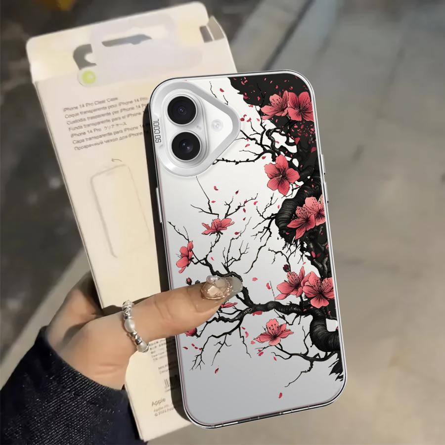 Креативная задняя крышка-чехол с цветочным рисунком для iPhone 17 Pro Max XR 15 Plus 11 XS 13 Pro 12 14 Air 16
