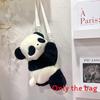Panda Plush Little Bag Doll With Earphones Raccoon Crossbody Bag Gift Present