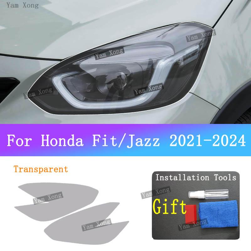 Для Honda Fit GK5 Jazz -2024 Автомобиль Наружный Фара Светлый Черный Антицарапина Пленка Передняя Лампа ТПУ Прозрачная Защитная Пленка