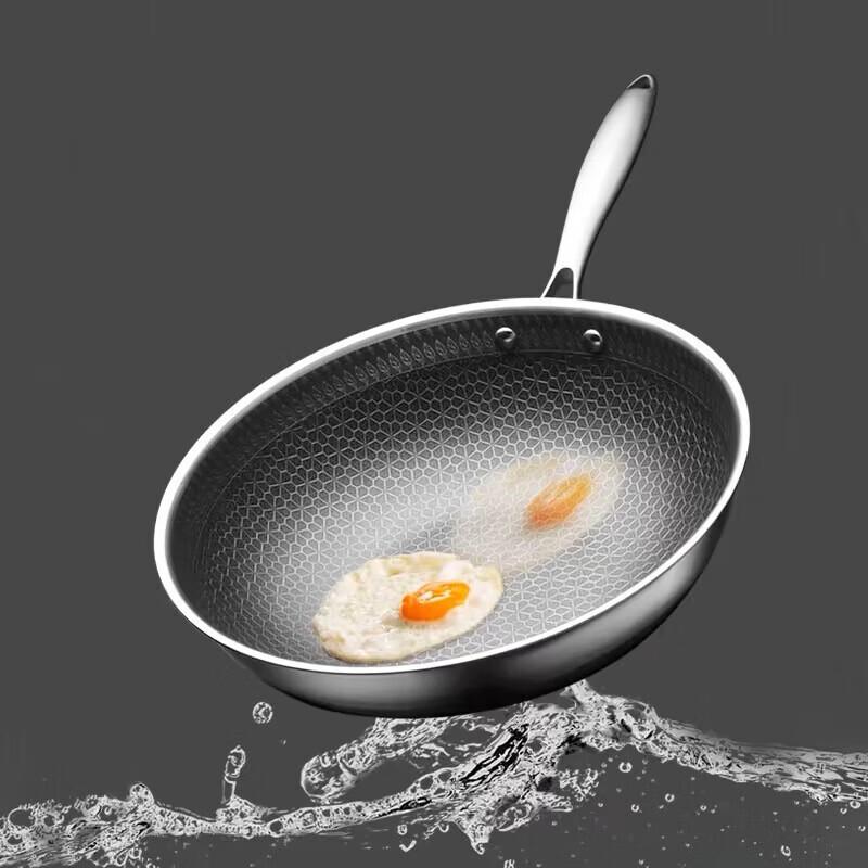 Haolaibao Вок с алмазной сеткой из нержавеющей стали 304 с антипригарным покрытием