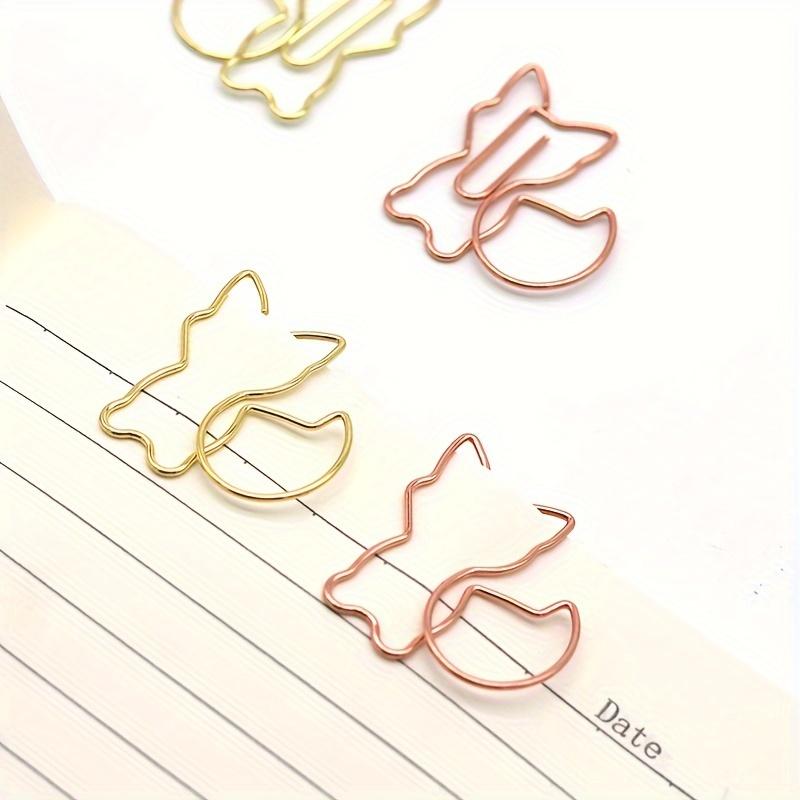 Набор из 20 Белок - Вдохновленные скрепки для бумаги в розово-золотом и золотом цвете - Очаровательные закладки для веселой организации офиса