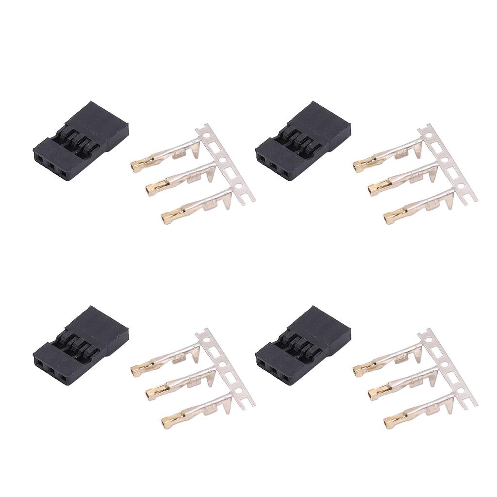 100PCS 11.010 Male JR Plug DIY JR Pin Kit Gold Plating JR Connector for Electronic Equipment