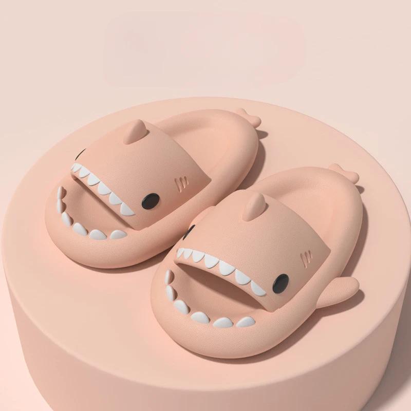 Kids Shark Slippers Soft Sole Indoor Outdoor EVA Non-slip Slippers Fashion Children New Cute Cartoon Boys Girls Beach Slides