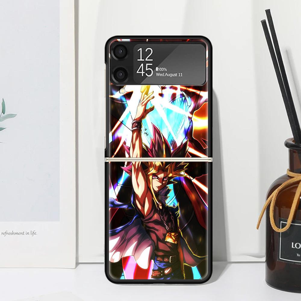 Чехол для телефона Yu-Gi-Oh для Samsung Galaxy Z Flip 7 6 5 4 3 5G Flip3 Flip4 Flip5 ZFlip6 ZFlip7 Черный Fundas Galaxy Z Flip