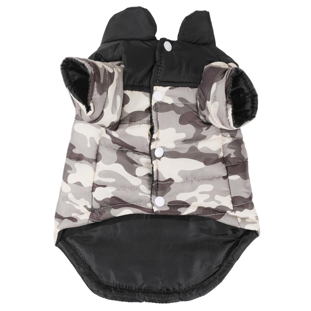 Теплая куртка для собак, зимняя камуфляжная одежда для маленьких и средних собак, ветрозащитная с D-образным кольцом, пальто для домашних животных, костюм для чихуахуа и йоркширского терьера