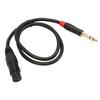 Женский XLR на 6,35 мм Jack o Кабель инструментальный кабель для микрофона электрогитары 0,75 метра