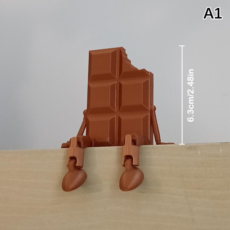 S-1 шт. 3D-печатные шоколадные фигурки с подвижными суставами Реалистичные настольные украшения для дома и офиса Декоративные скульптуры