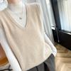 Женский кашемировый жилет Qinghe Cashmere 30% кашемир 70% шерсть осенне-зимний кашемировый жилет мягкий и теплый