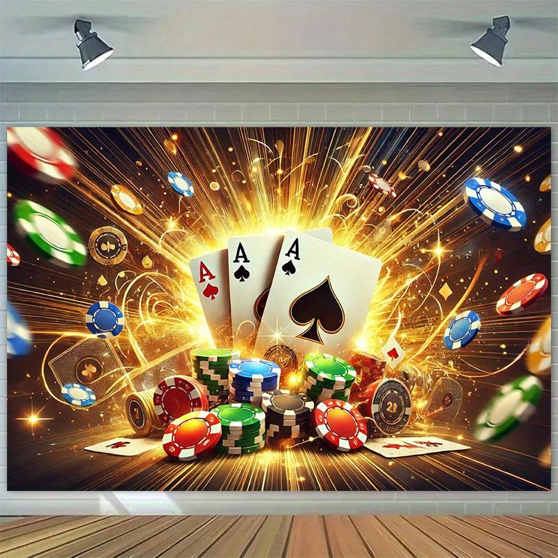 Black Jack Theme Colorful Theme printing polyester wall tapestry suitable for use in living rooms bedrooms offices bars party
