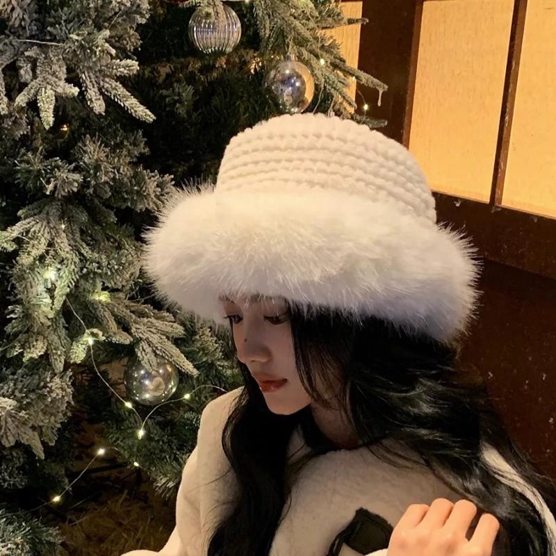 Зимняя плюшевая женская шапка из меха лисы, утолщенная, теплая, пушистая, рыболовная шапка
