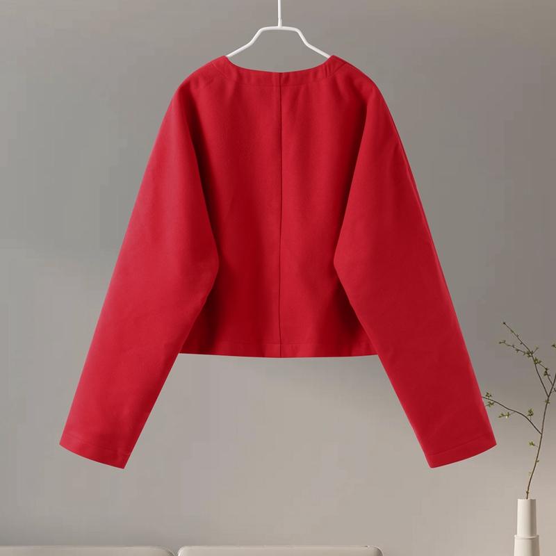 Шикарный красный женский свободный свитер с V-образным вырезом, повседневный, с длинными рукавами, вязаный теплый пуловер, осенний женский модный трикотаж, топы