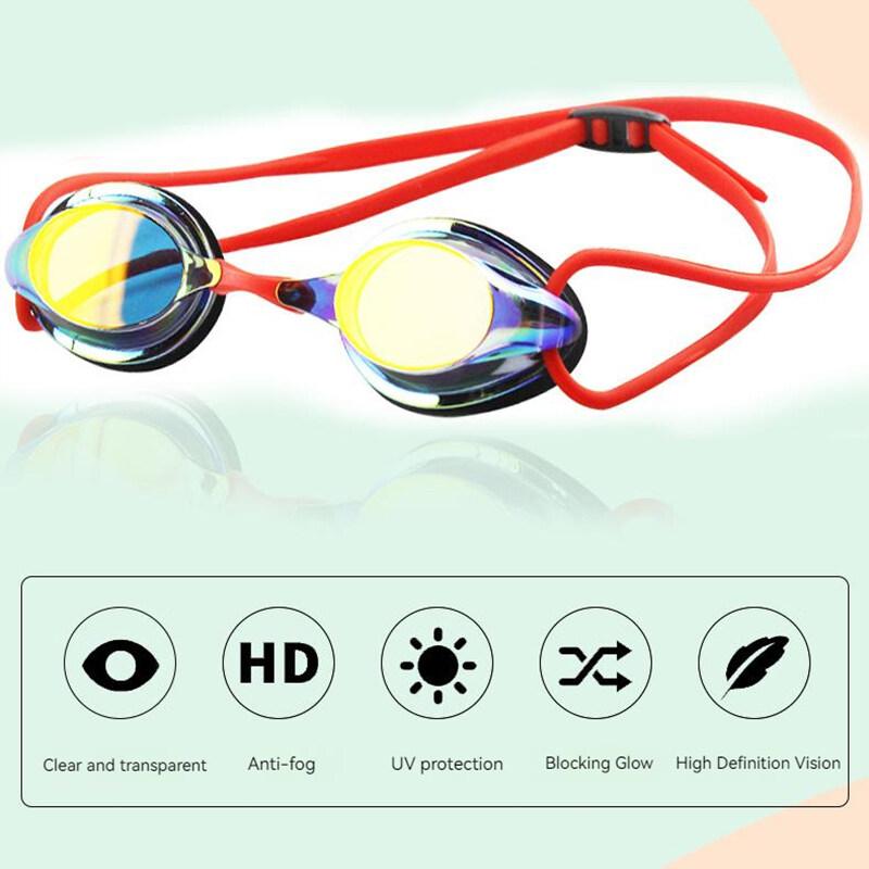 Electroplated Racing Swimming Goggles Men Women Waterproof Anti-Fog Silicone Swim Eyewear Adult Water Sport Diving Glasses