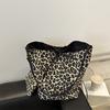 2025 осень новая большая вместимость ленивый ветер леопардовый принт сумка-тоут повседневная расслабленность индивидуальность японская и корейская практичная сумка через плечо