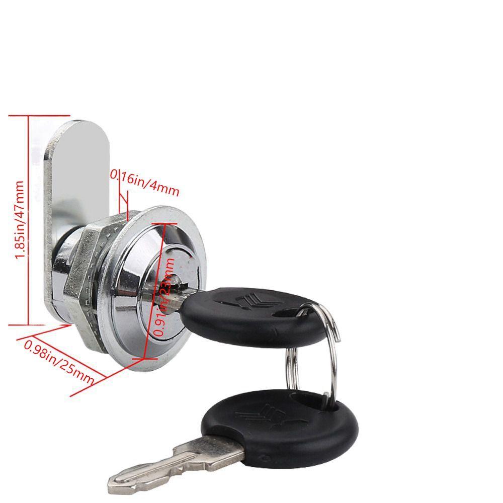 1Pcs Cabinet Door Drawer With 2 Plastic Keys Furniture Hardware Pannlart Locker Padlock
