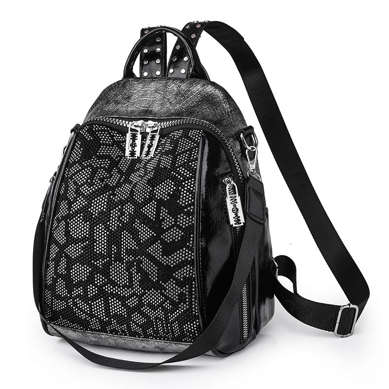 Women's Backpack Rhinestone Leopard Print Outdoor Backpack