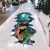 3D Наклейка на стену с изображением динозавра, украшение дома, гостиная, пейзаж, напольная плитка, фреска, наклейка для ванной, водонепроницаемые обои