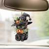 Car Charm Rearview Mirror Hanging Decoration with Lanyard Easy To Hang Cat Shaped Auto Rearview Mirror Ornament Animal Pendant