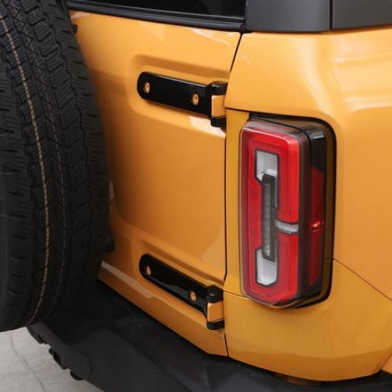 For -2024 Ford Bronco Gloss Black Look Rear Tailgate Door Hinge Cover Trim