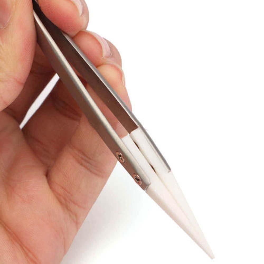 Высококачественные керамические пинцеты из нержавеющей стали, термостойкие, непроводящие, керамические, с острым кончиком, инструменты для самостоятельного изготовления