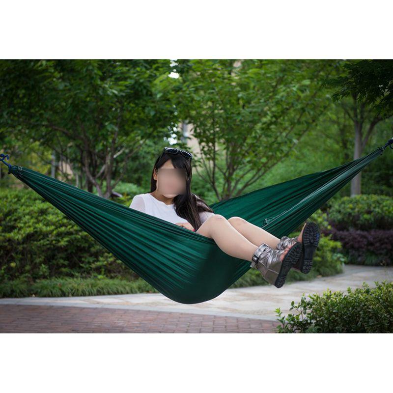 Двухместный гамак из парашютного нейлона для путешествий и кемпинга на открытом воздухе**