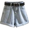 Летние женские модные джинсы Джинсовые шорты Свободные повседневные шорты для завивки Эластичные джинсы