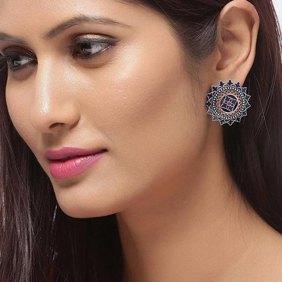 Серьги из латуни и серебра с оксидированием для женщин и девочек, стильная, модная эксклюзивная коллекция, 100% приятный для кожи продукт для сережек