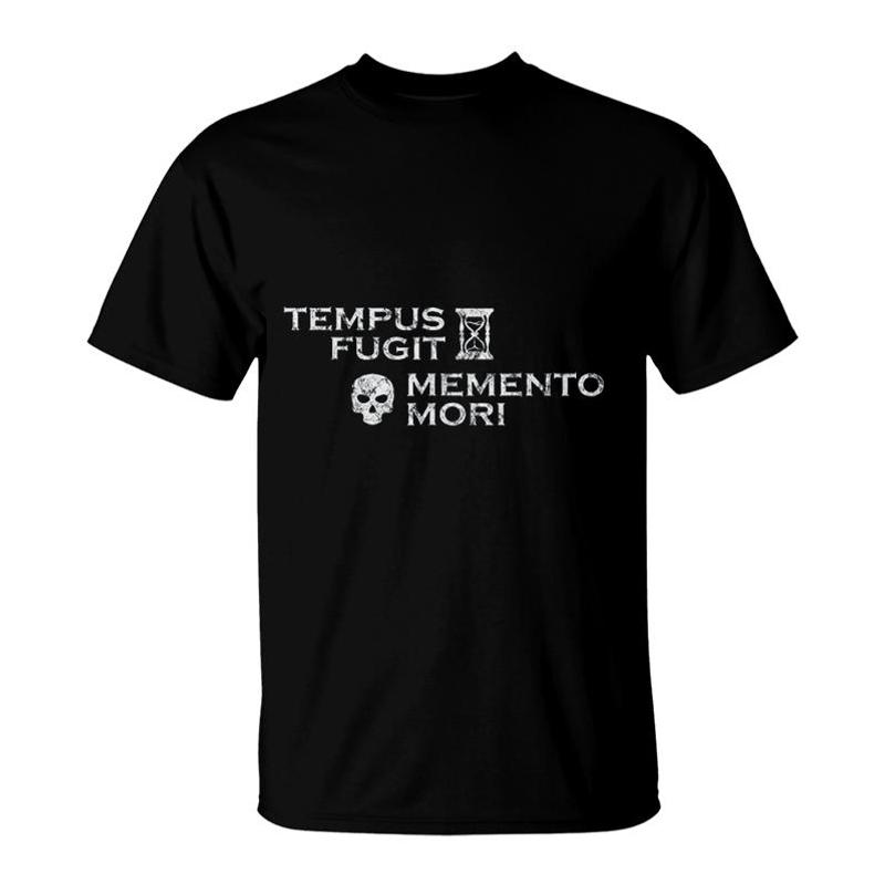 Latin Phrase Tempus Fugit MeUnisexto Mori T-Shirt graphic t shirts kawaii clothes sublime t shirt for Unisex