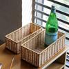 Plastic Storage Basket Woven Pattern Sundries Organizer Creative Display Basket  Home Shop Hotel