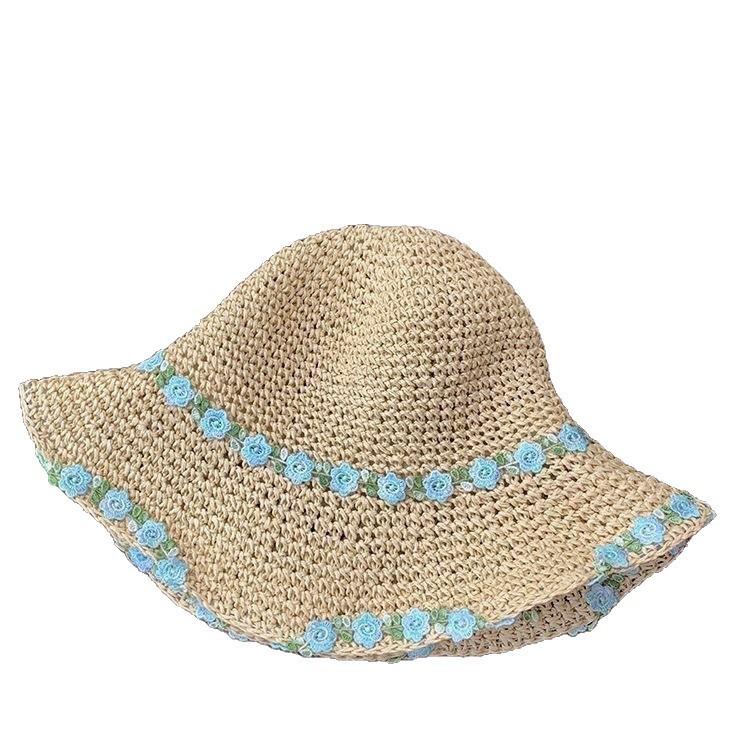 Vegetable Fiber Floppy Hat With Large Brim And Handmade Craft For Outdoor Sun Protection And Picnic