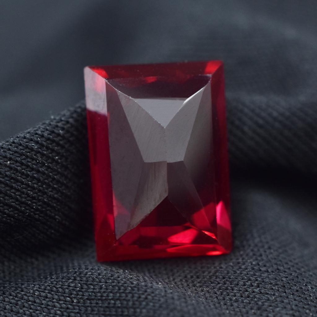 Natural Red Ruby 9.45ct Emerald Cut Certified Loose Gemstone