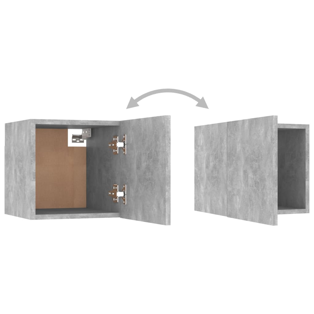 Nightstands 2 pcs Concrete Grey 30.5 x 30 x 30 cm Particleboard