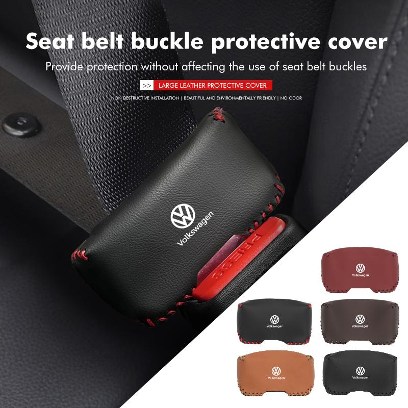 Car Seat Belt Buckle Anti-scratch Protector Cover Accessories For Volkswagen VW Scirocco Jetta Beetle Golf 4 5 6 Passat Polo B5 zg7