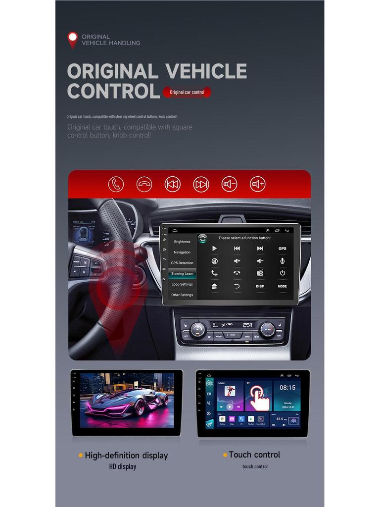 Android Navigation MP5 Radio for Hyundai Sonata 8th Gen, 4+64GB, with Built-in CarPlay