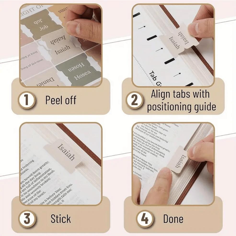 5 шт./75 вкладок Ламинированные библейские вкладки в стиле бохо – Цветные индексные вкладки для изучения Библии, организации Писания и легкой навигации