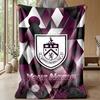 Custom Text Flannel Throw Blanket, Lightweight Cozy Bed Sofa BlanketBurnley Football