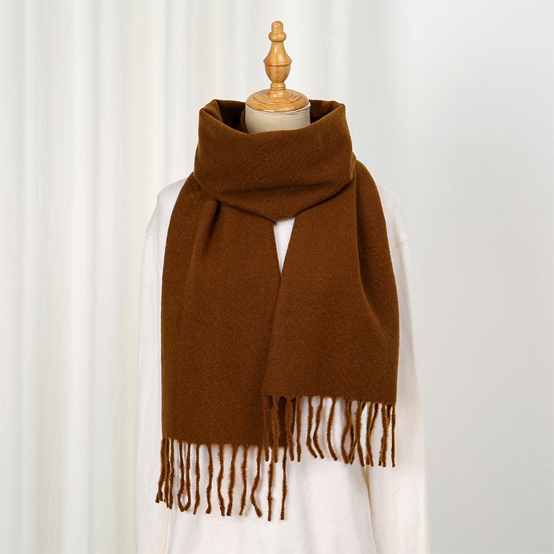 Solid Color Women Imitation Cashmere Winter Warm Scarf Shawls Thick Neckerchief Foulard Echarpe Wrap Designer Unisex Pashmina