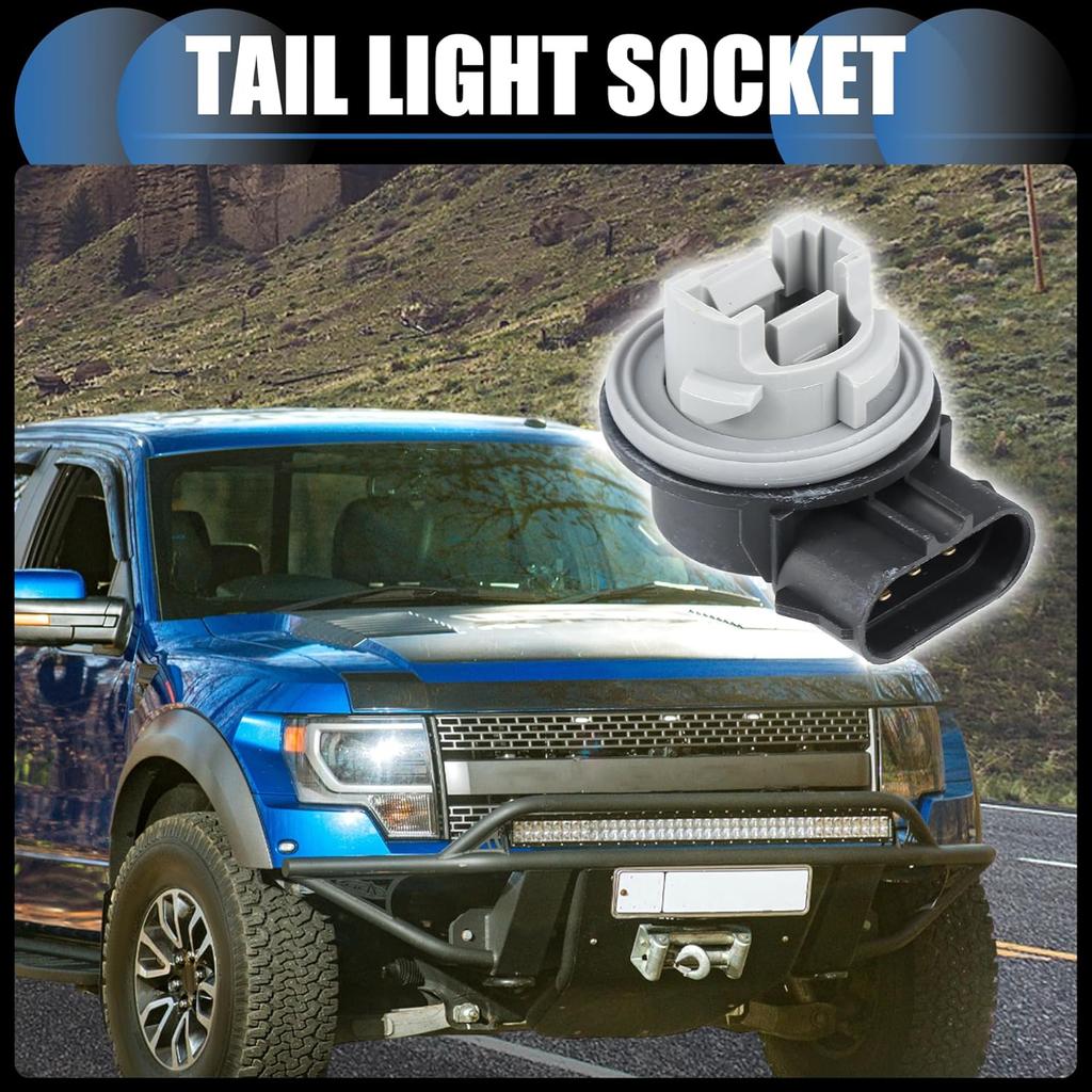Tail Light Socket, Parking Lamp Connector Assembly No.F1TZ-13411-F/F1TZ13411F for Ford for Mustang Focus F-150 Black, 1 Pc