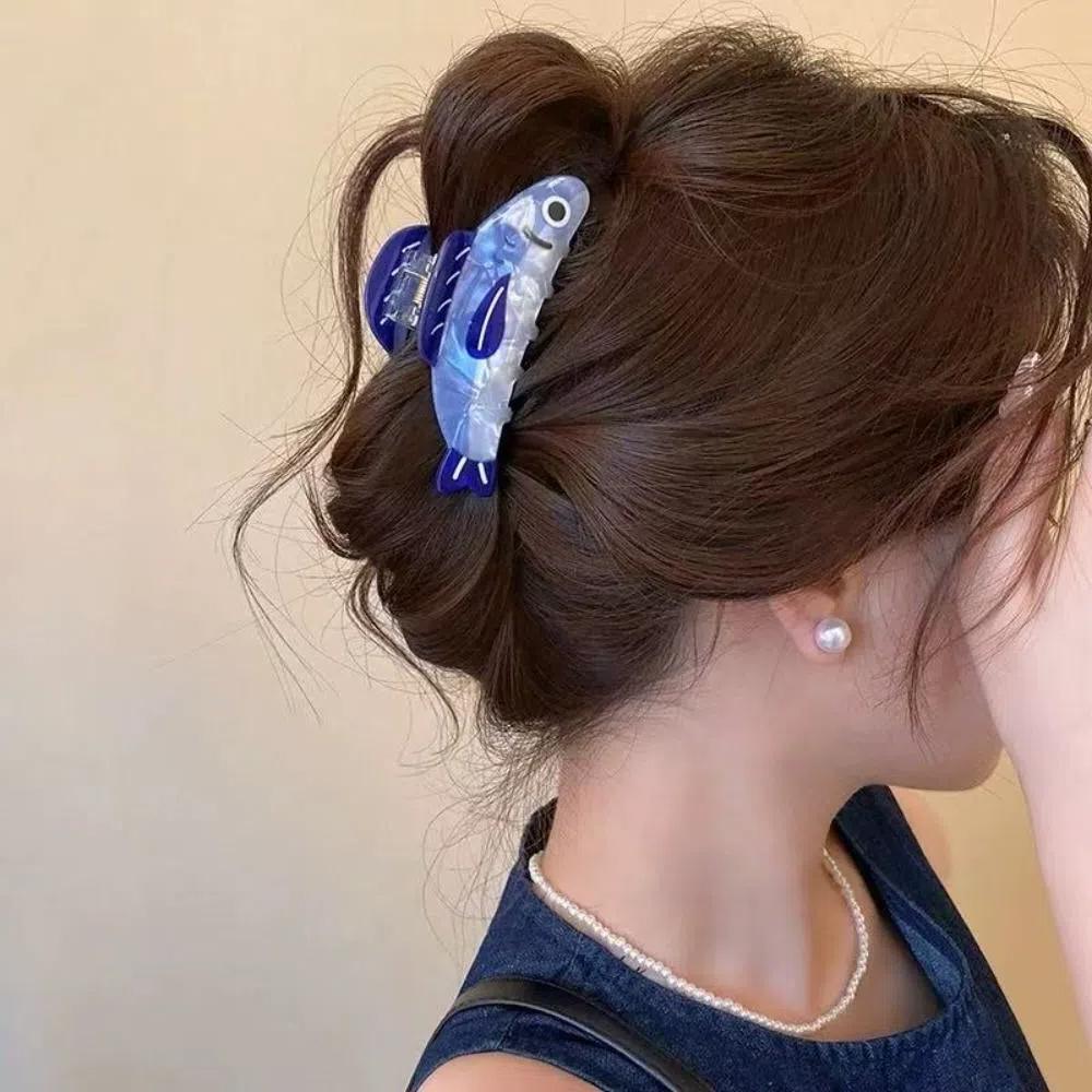 Нескользящий зажим-краб для волос Сардины Заколки для волос Модная заколка для волос Женщины