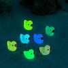 100Pcs Candy Color Glow In The Dark Duck Sculptures Vivid Appearance Mini Luminous Resin Duck Sculptures Home Decor
