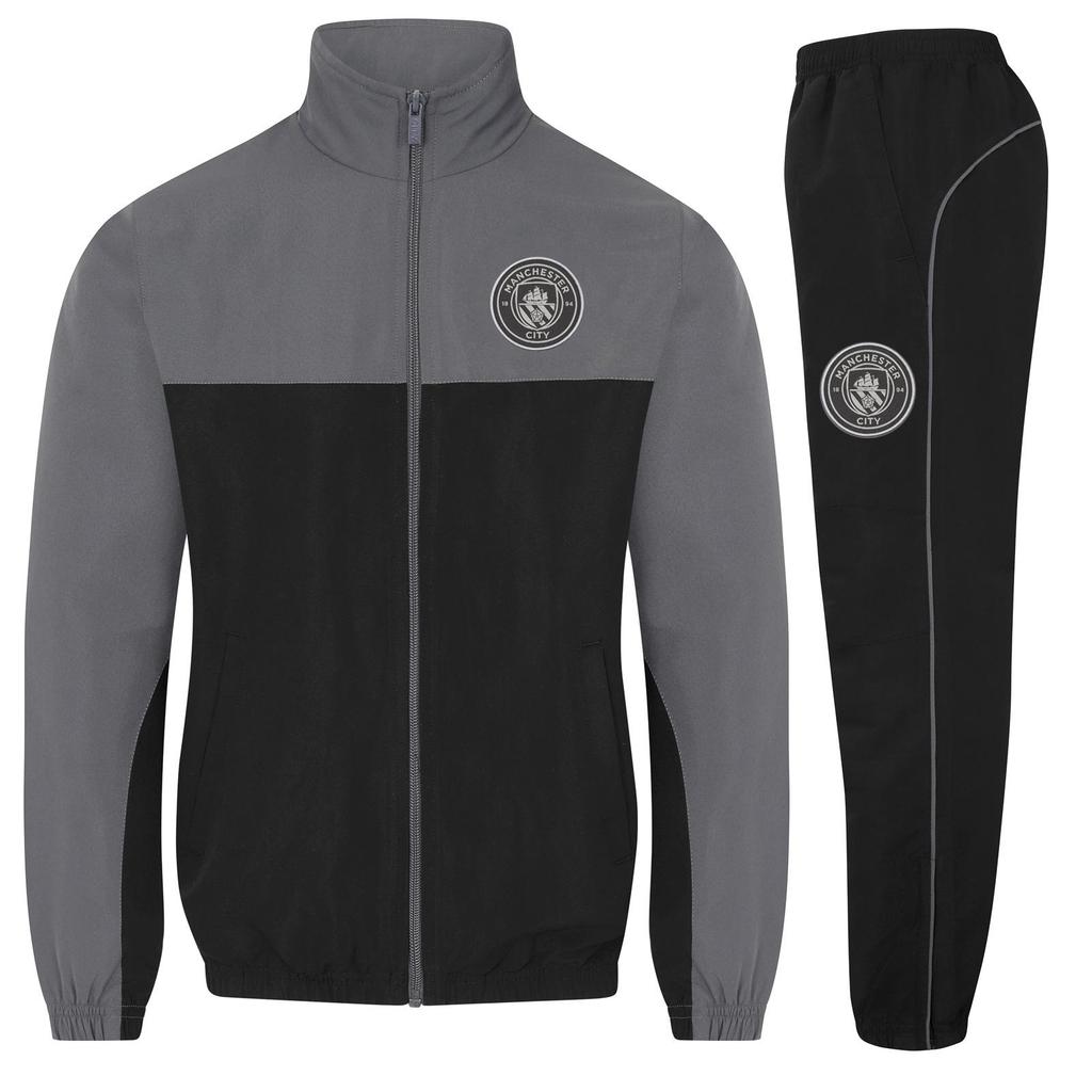 Manchester City FC Mens Crest Two Tone Tracksuit