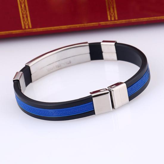 Силиконовый браслет, мужской регулируемый браслет, ювелирные изделия, подарок на день рождения