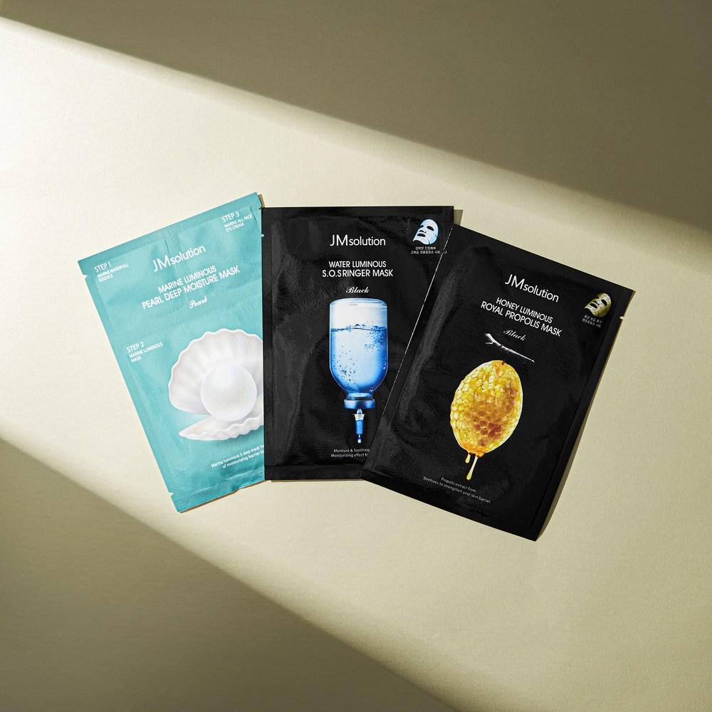 JM Solution Mask Pack Honey Glow 10p + Ringer Water Glow 10p + Blue Glow 10p Set, 1 set