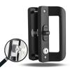 Balcony Sliding Door Locks Black Handle Lock Aluminum Frame Sliding Door Hook Lock Household Hardware Accessory Door Lock